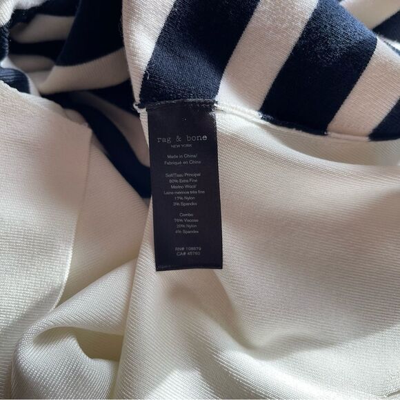 Rag & Bone Cecilee Navy Blue and White stripe Sweater Medium - Picture 7 of 8